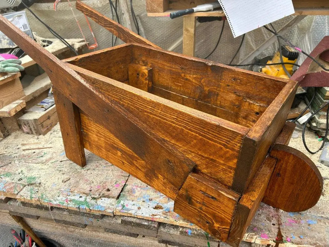 ELEGANT ETHEL RUSTIC WHEELBARROW Gleghorns Garden Services